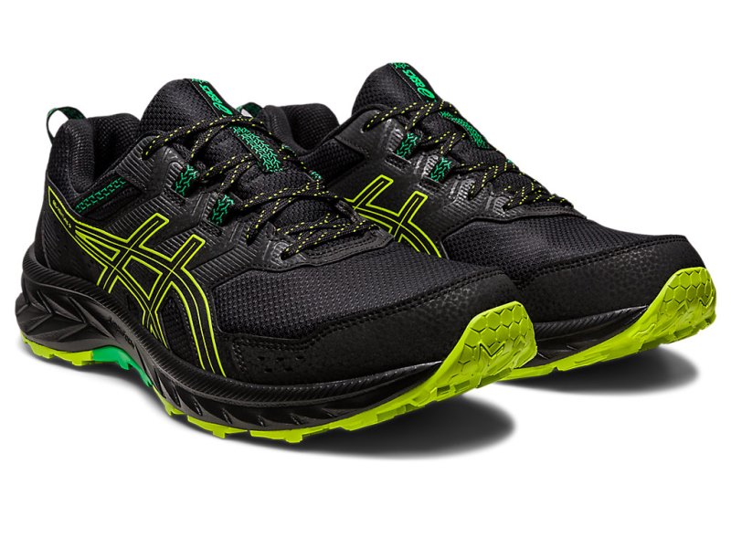 Asics Gel-ventuRE 9 Tenisice Za Trčanje Muške Crne Svijetlo Zelene | RS0731-056