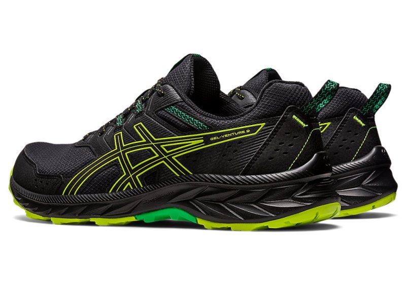 Asics Gel-ventuRE 9 Tenisice Za Trčanje Muške Crne Svijetlo Zelene | RS0731-056