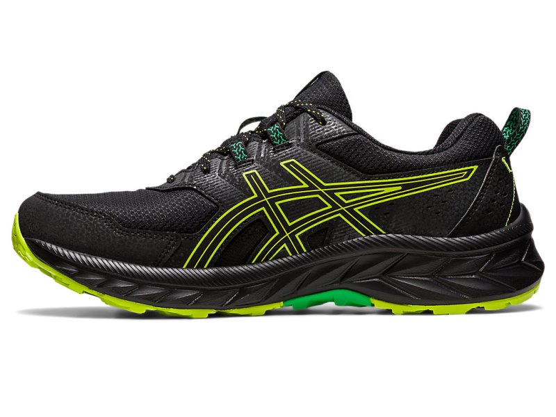 Asics Gel-ventuRE 9 Tenisice Za Trčanje Muške Crne Svijetlo Zelene | RS0731-056