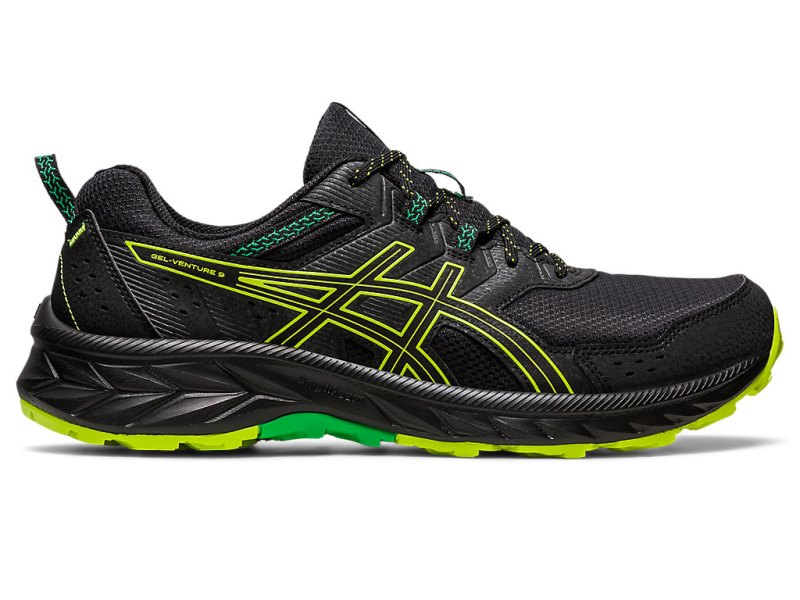 Asics Gel-ventuRE 9 Tenisice Za Trčanje Muške Crne Svijetlo Zelene | RS0731-056