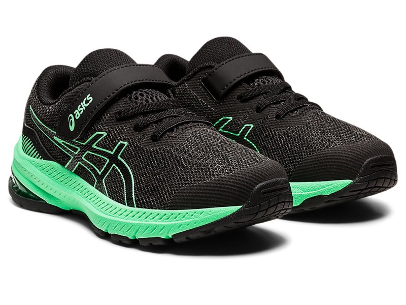 Asics Gt-1000 11 Sports Patike Dječje Tamno Sive Tirkizne | RS3011-191