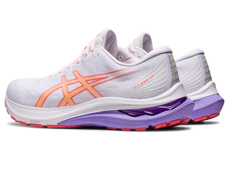 Asics Gt-2000 11 Tenisiće Ženske Bijele Svijetlo Narančaste | RS8923-964