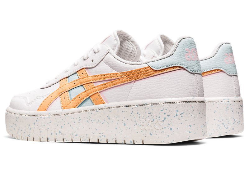 Asics Japan S PF Netball Patike Ženske Bijele Svijetlo Narančaste | RS8092-308