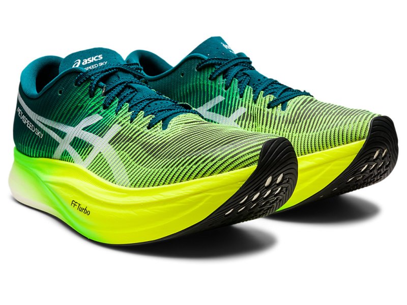 Asics Metaspeed Sky+ Tenisiće Muške Tamno Zelene Žute | RS9517-270