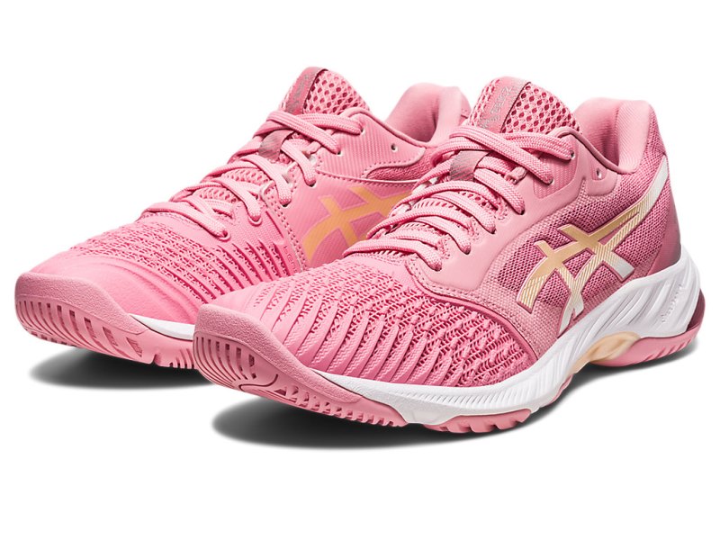 Asics Netburner Ballistic FF 3 Tenisice Za Odbojku Ženske Roze Žute | RS0781-696