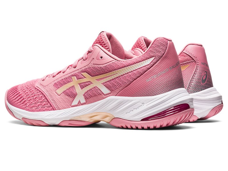 Asics Netburner Ballistic FF 3 Tenisice Za Odbojku Ženske Roze Žute | RS0781-696