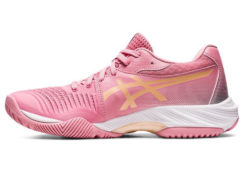 Asics Netburner Ballistic FF 3 Tenisice Za Odbojku Ženske Roze Žute | RS0781-696