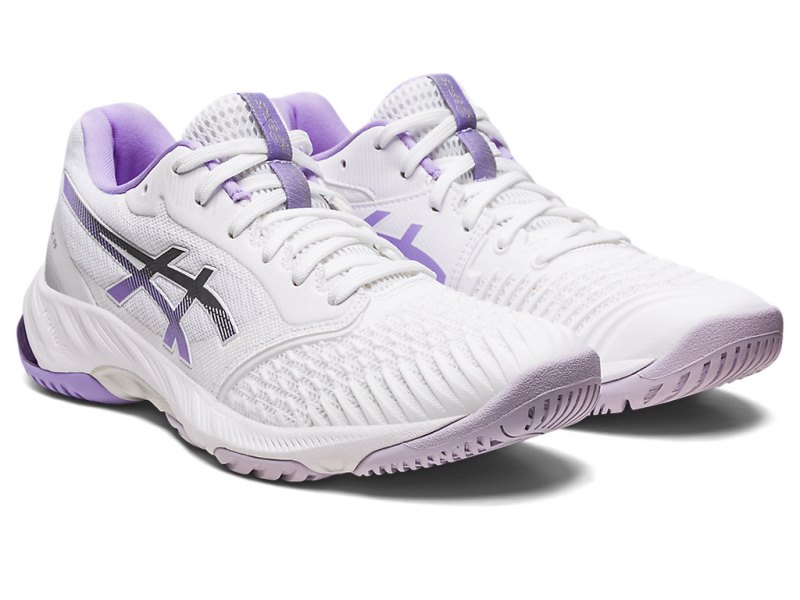 Asics Netburner Ballistic FF 3 Tenisice Za Odbojku Ženske Bijele Ljubičaste | RS8012-564