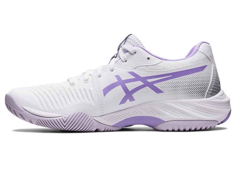 Asics Netburner Ballistic FF 3 Tenisice Za Odbojku Ženske Bijele Ljubičaste | RS8012-564