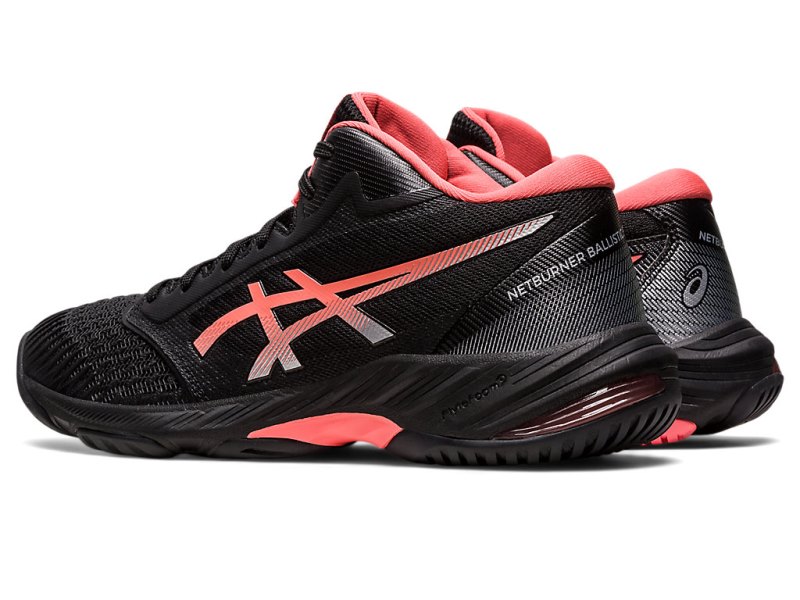 Asics Netburner Ballistic FF MT 3 Tenisice Za Odbojku Ženske Crne Koraljne | RS1226-698