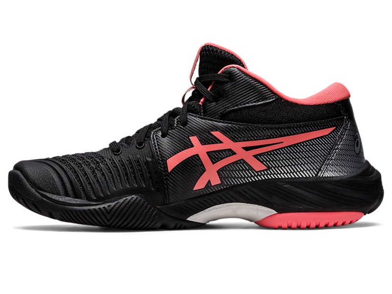 Asics Netburner Ballistic FF MT 3 Tenisice Za Odbojku Ženske Crne Koraljne | RS1226-698