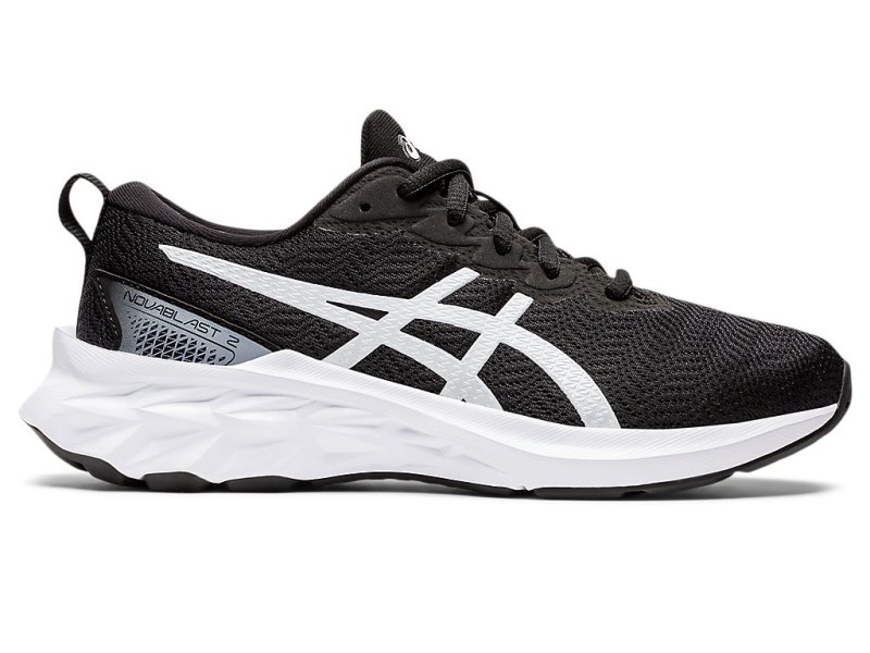 Asics Novablast 2 Sports Patike Dječje Crne Bijele | RS7723-509