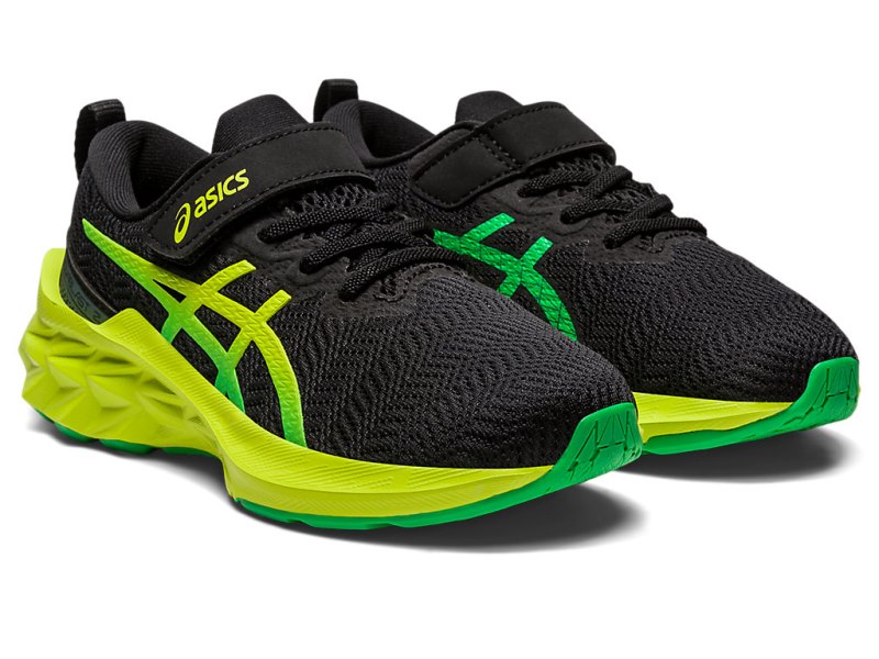 Asics Novablast 2 Sports Patike Dječje Crne Svijetlo Zelene | RS9388-804