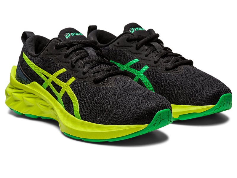 Asics Novablast 2 Sports Patike Dječje Crne Svijetlo Zelene | RS9472-616