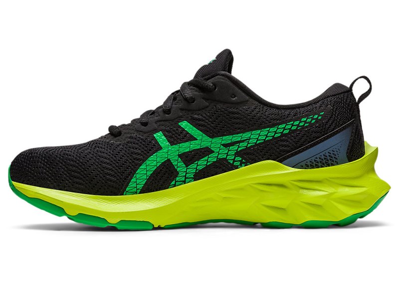 Asics Novablast 2 Sports Patike Dječje Crne Svijetlo Zelene | RS9472-616