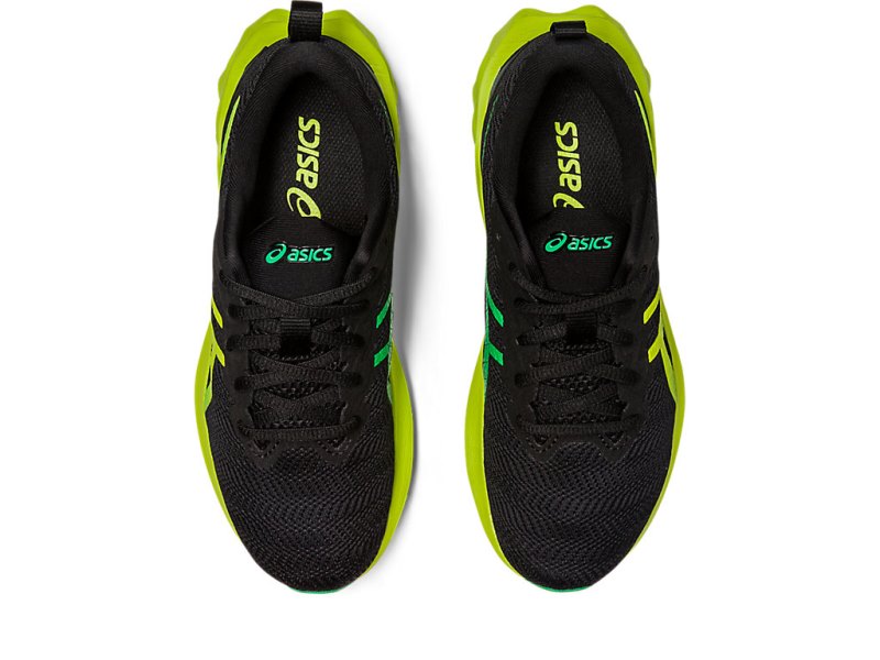 Asics Novablast 2 Sports Patike Dječje Crne Svijetlo Zelene | RS9472-616