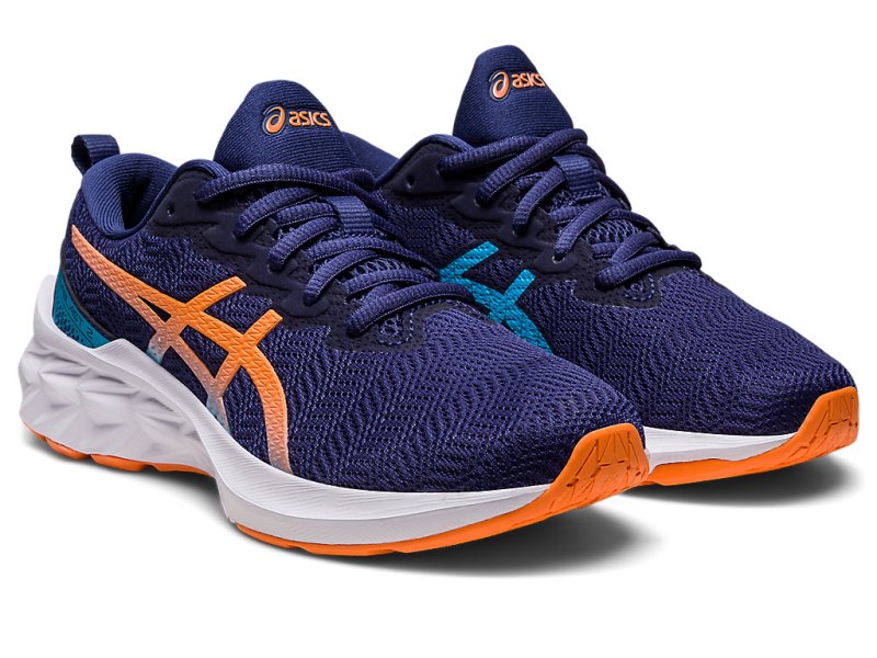 Asics Novablast 2 Sports Patike Dječje Indigo Plave Narančaste | RS1202-701