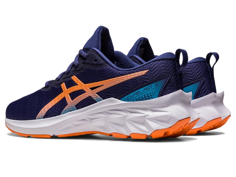 Asics Novablast 2 Sports Patike Dječje Indigo Plave Narančaste | RS1202-701