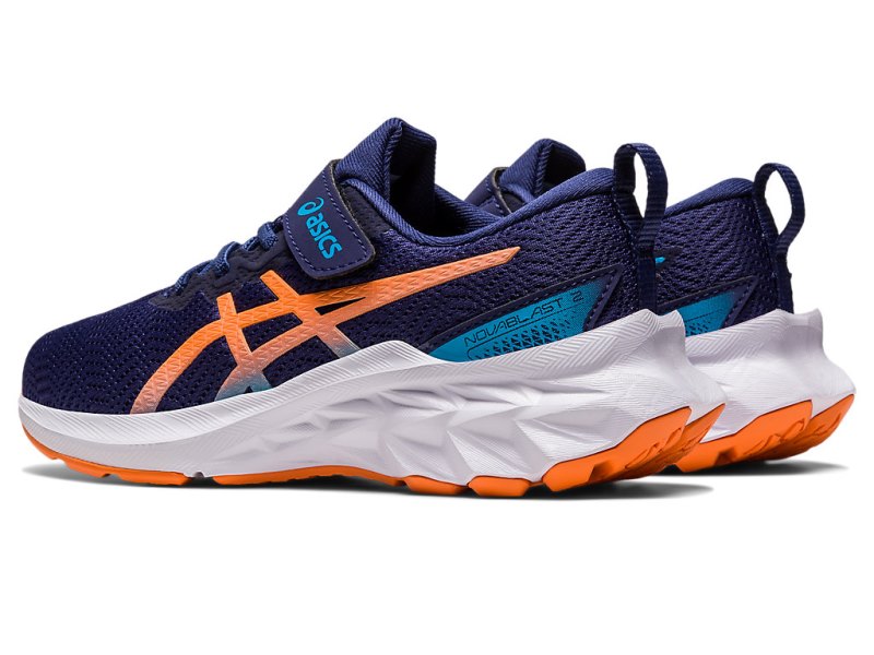 Asics Novablast 2 Sports Patike Dječje Indigo Plave Narančaste | RS7970-983