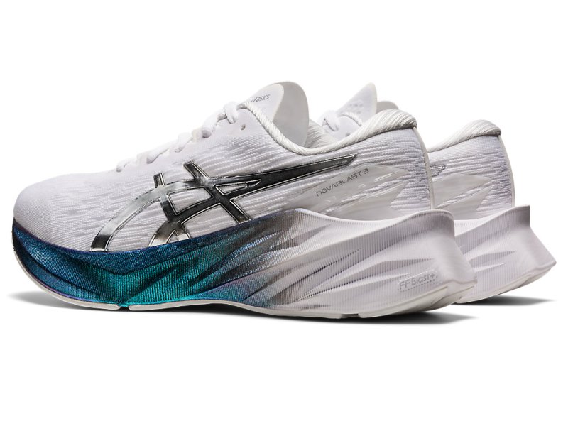 Asics Novablast 3 Platinum Tenisiće Ženske Bijele Srebrne | RS5847-897