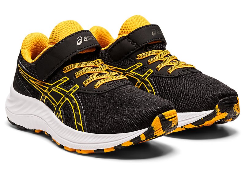 Asics PRE EXCite 9 Sports Patike Dječje Crne Žute | RS8543-576