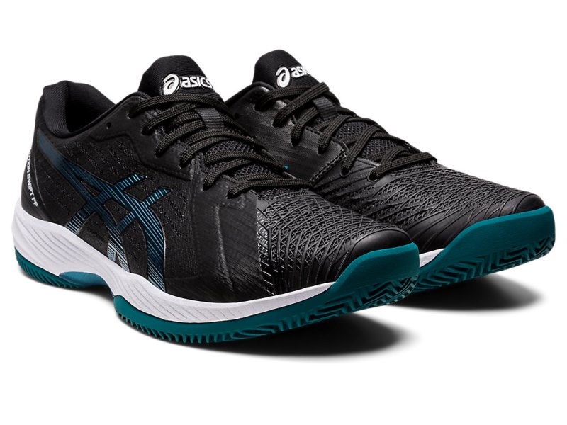 Asics Solution Swift FF Clay Tenisiće Muške Crne Svijetlo Plave Tamno Zelene | RS7748-416