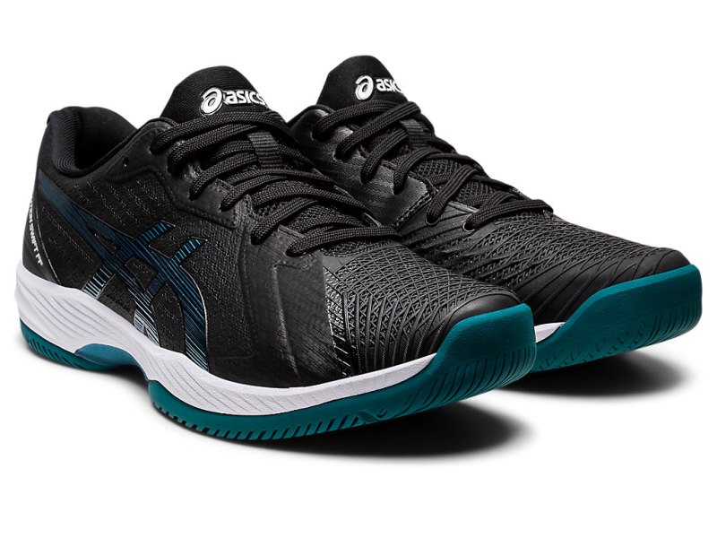 Asics Solution Swift FF Tenisiće Muške Crne Svijetlo Plave Tamno Zelene | RS1168-219