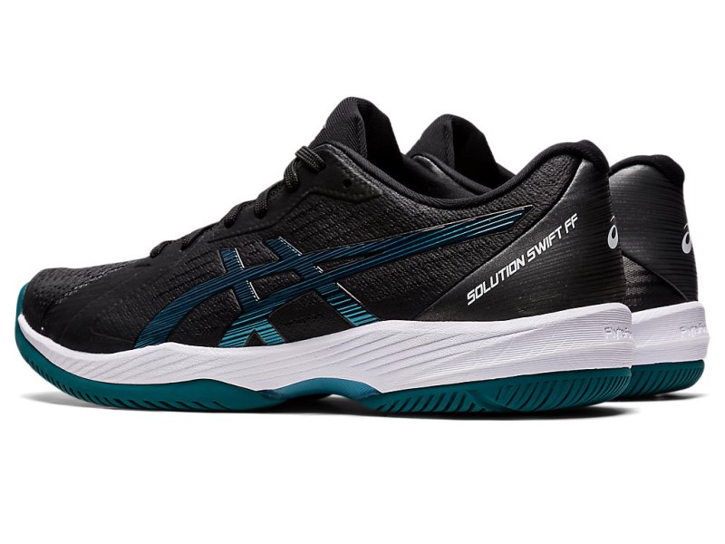 Asics Solution Swift FF Tenisiće Muške Crne Svijetlo Plave Tamno Zelene | RS1168-219