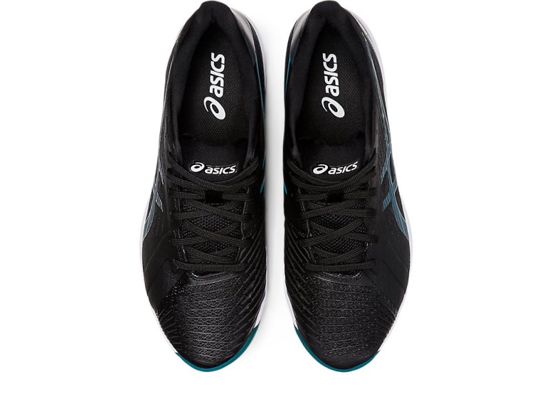 Asics Solution Swift FF Tenisiće Muške Crne Svijetlo Plave Tamno Zelene | RS1168-219