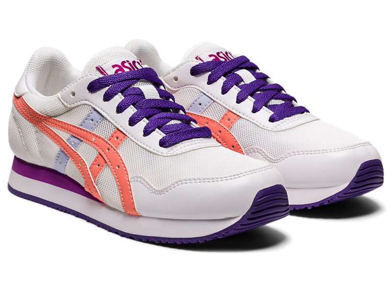 Asics Tiger Runner Tenisiće Dječje Bijele Koraljne | RS3068-292