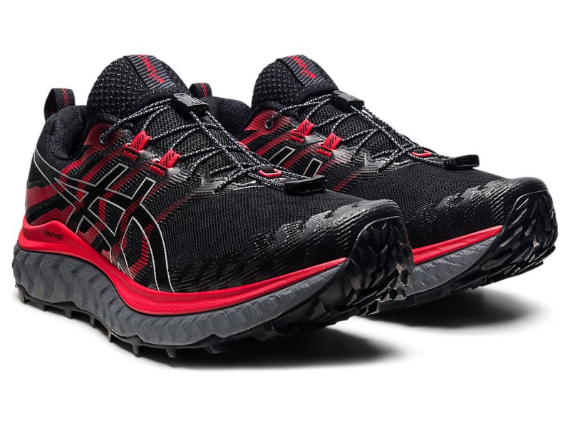 Asics Trabuco Max Tenisice Za Trčanje Muške Crne Crvene | RS5968-336