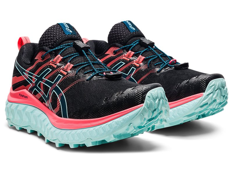 Asics Trabuco Max Tenisice Za Trčanje Ženske Crne Koraljne | RS1613-713