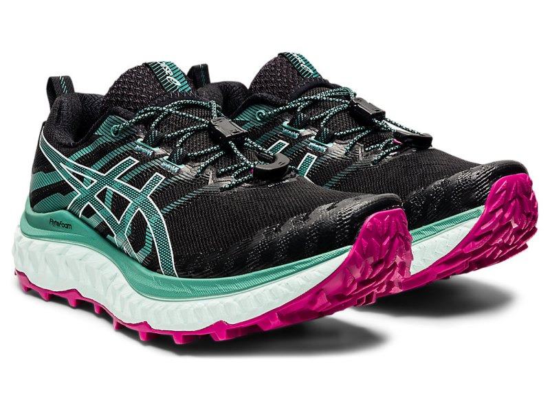 Asics Trabuco Max Tenisice Za Trčanje Ženske Crne Svijetlo Plave | RS3597-293