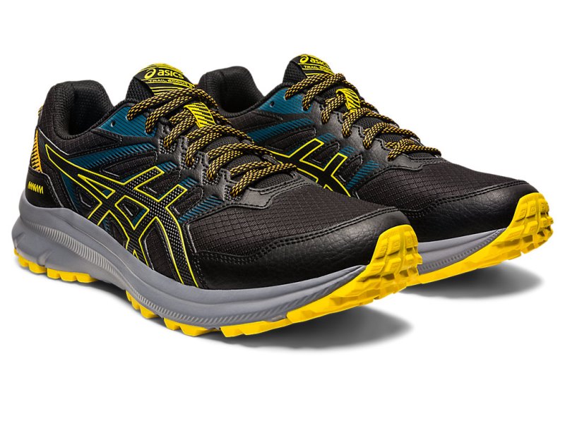 Asics Trail Scout 2 Tenisice Za Trčanje Muške Crne Zlatne Žute | RS9567-215