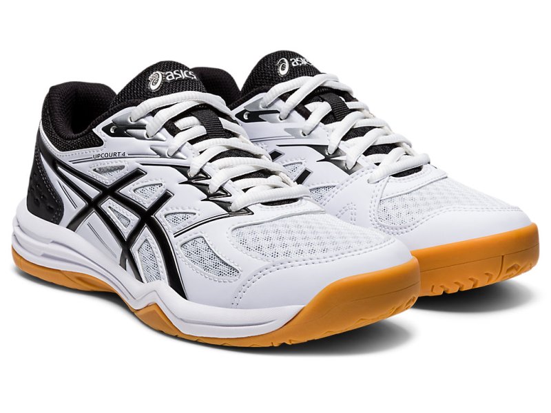 Asics Upcourt 4 Sports Patike Dječje Bijele Crne | RS9624-145