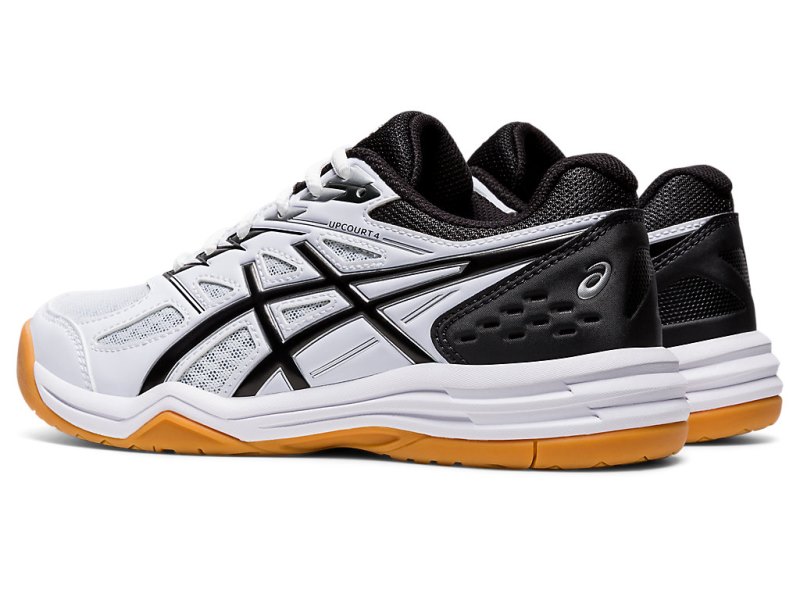 Asics Upcourt 4 Sports Patike Dječje Bijele Crne | RS9624-145