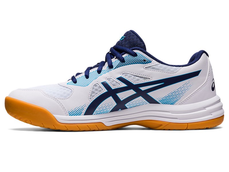 Asics Upcourt 5 Tenisice Za Odbojku Muške Bijele Indigo Plave | RS7700-610