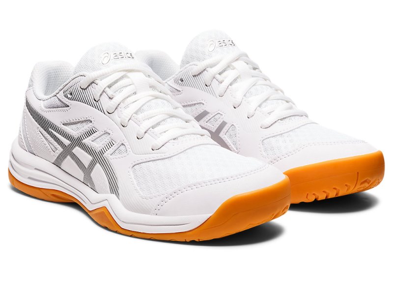 Asics Upcourt 5 Tenisice Za Odbojku Ženske Bijele Srebrne | RS2965-204