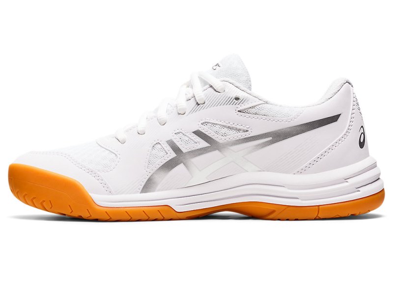 Asics Upcourt 5 Tenisice Za Odbojku Ženske Bijele Srebrne | RS2965-204